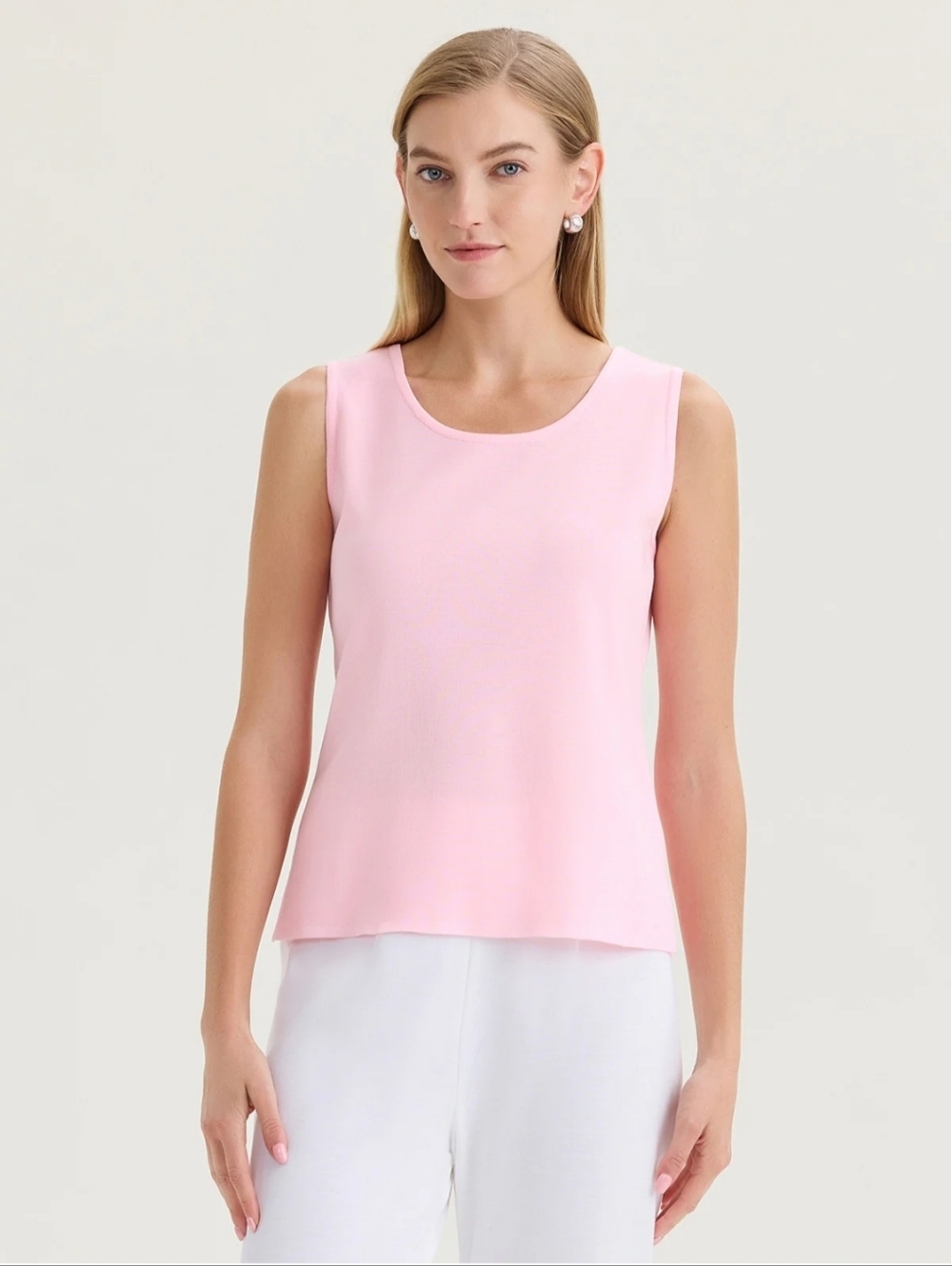 Misook NWOTs Double Scoop Neck Mylana Knit Tank